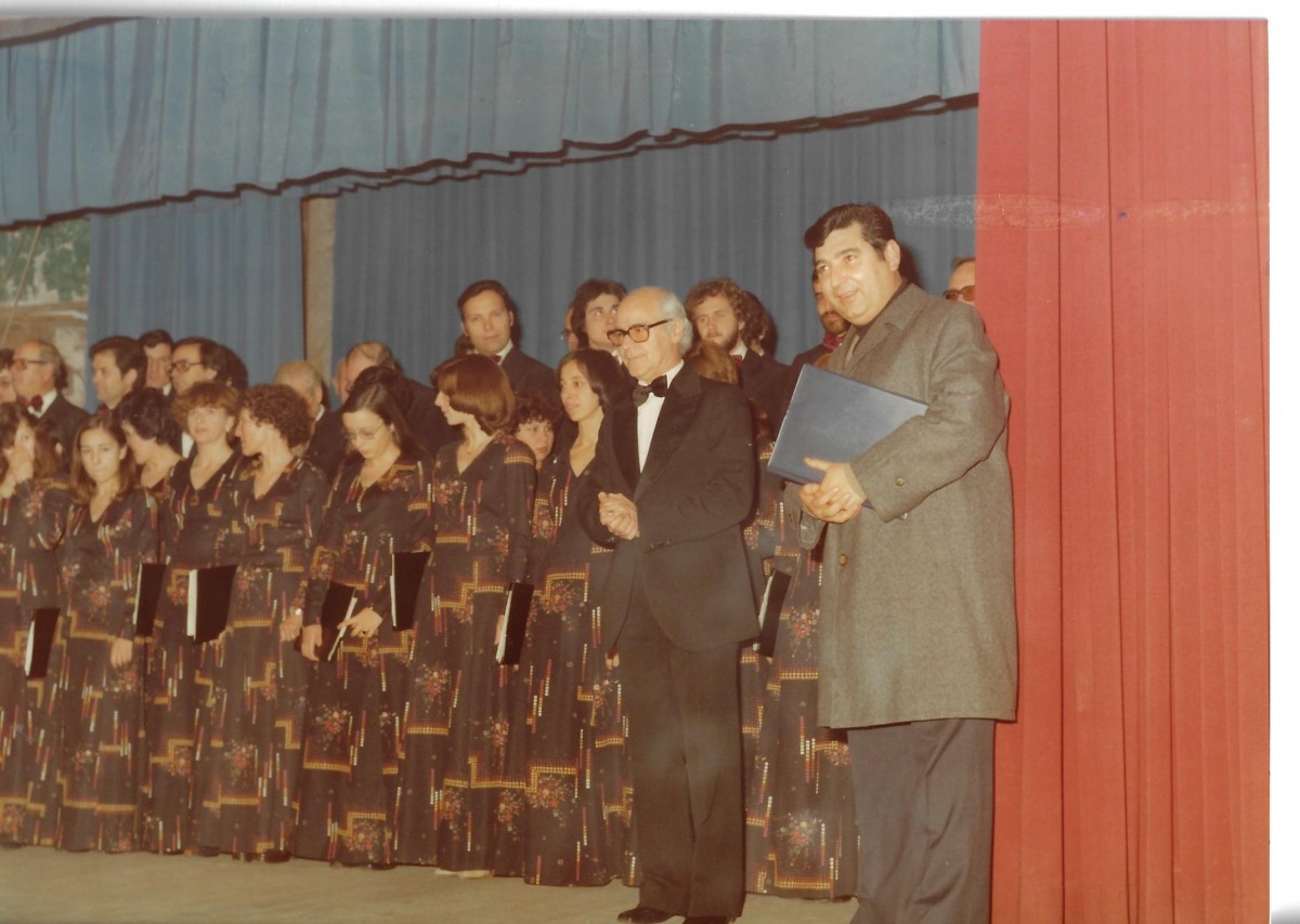Josep M. Casafont i Francesc Vila, a Cardona el 1978