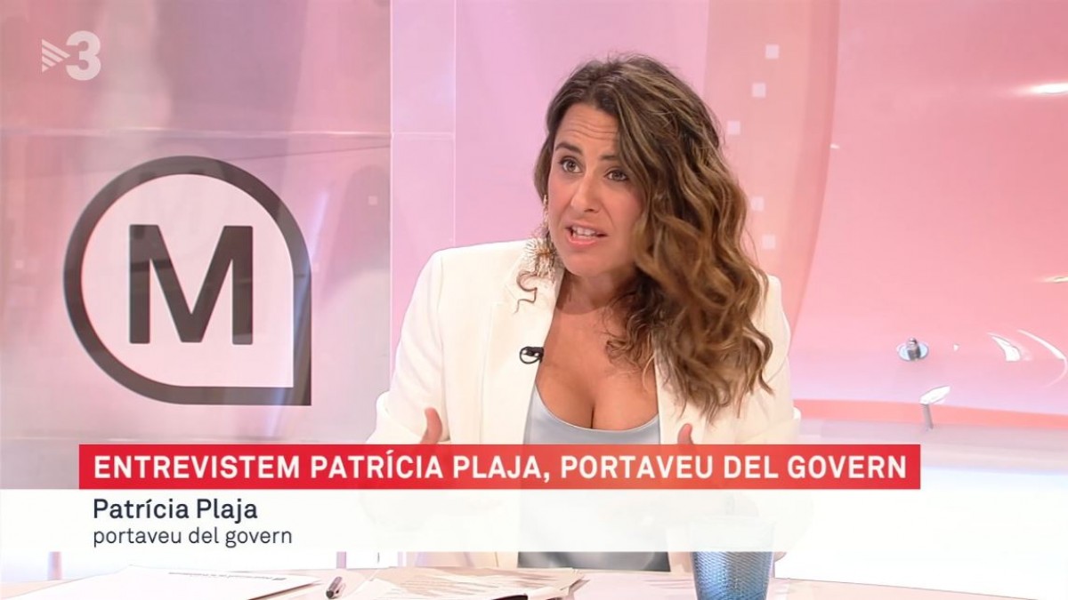 Patricia Plaja, durant l'entrevista a TV3