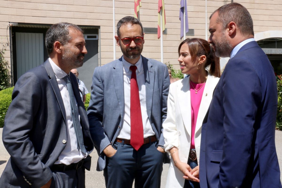 Els alcaldes de Terrassa, Sabadell i Castellar amb el secretari d'Estat d'Infraestructures. 