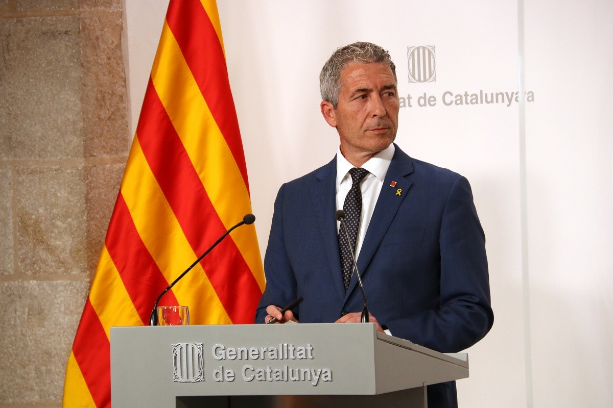 Josep Gonzàlez Cambray, durant una roda de premsa després de la reunió del consell executiu