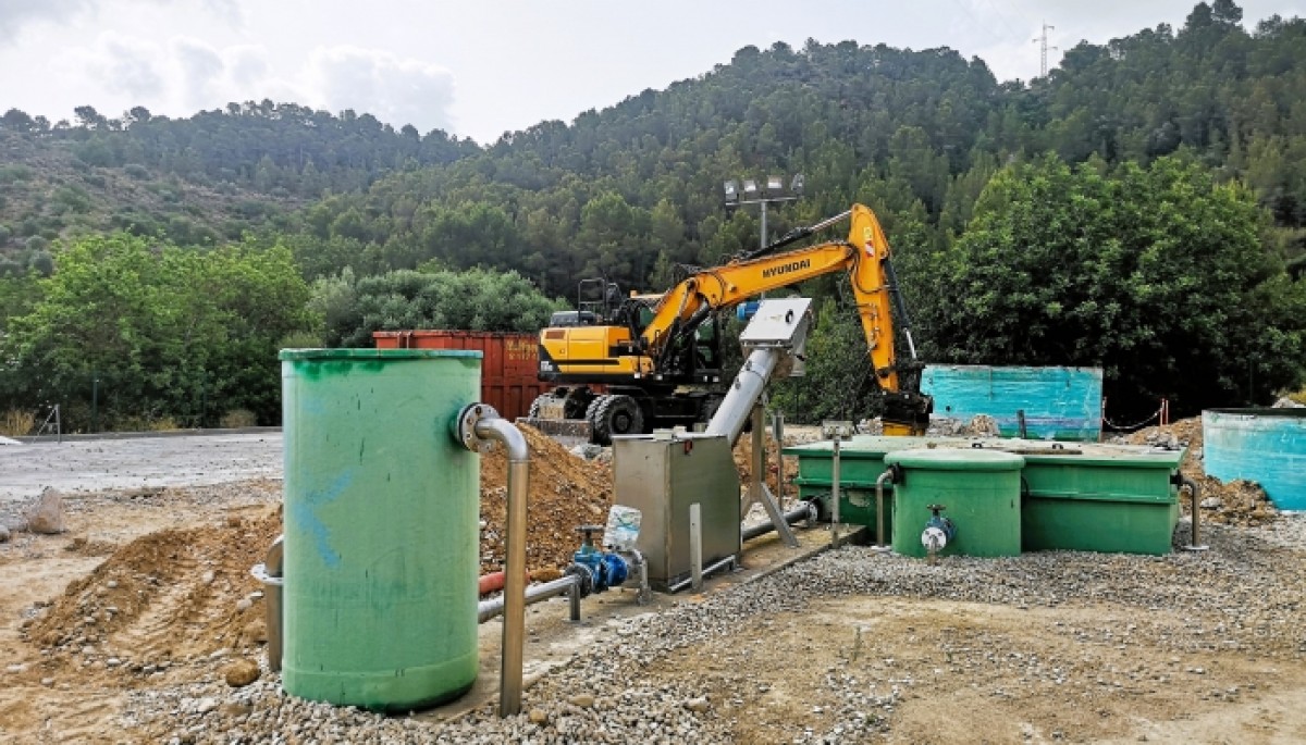 Inici de les obres de remodelació de la depuradora d'aigües de sanejament residuals de Tivenys 