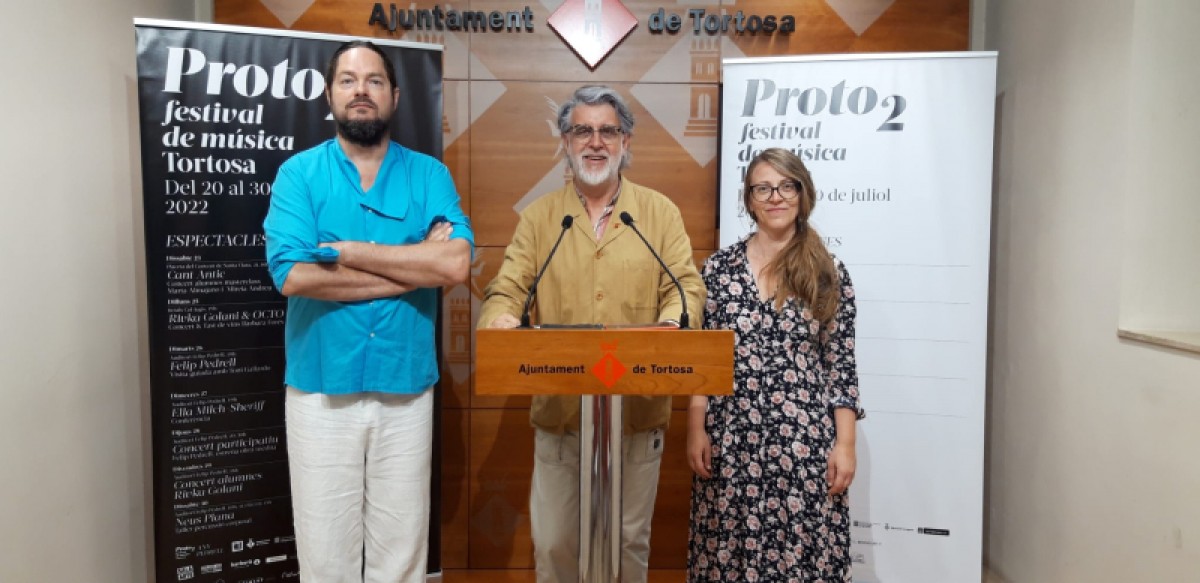 Presentació de la segona edició del Festival de Música Proto  a Tortosa, co-dirigit per la Soprano Cecília Aymí i David Matheu 