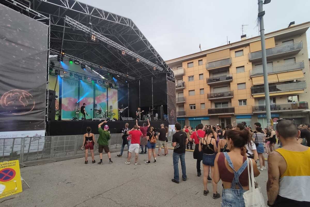 Escenari dels concerts de la Patum 2022 a la plaça Cim d'Estela.