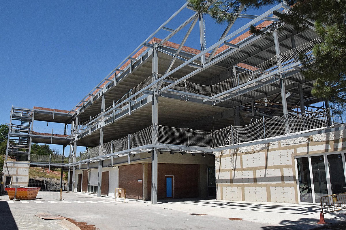 L’estructura del nou edifici dels laboratoris del CHV