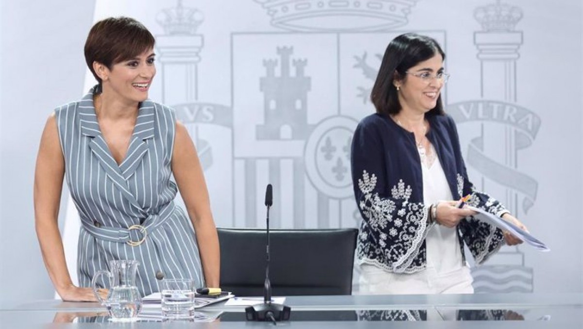 Les ministres Isabel Rodríguez i Carolina Darias aquest dimarts