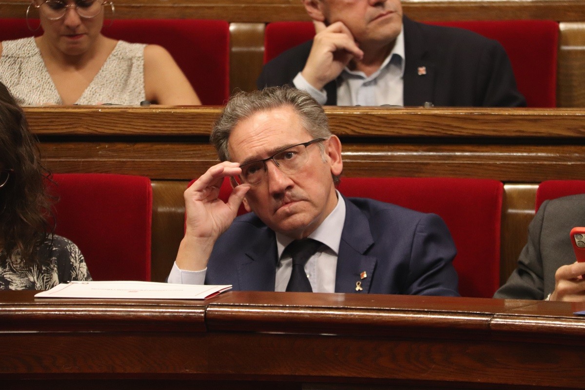 Jaume Giró, en una sessió al Parlament.