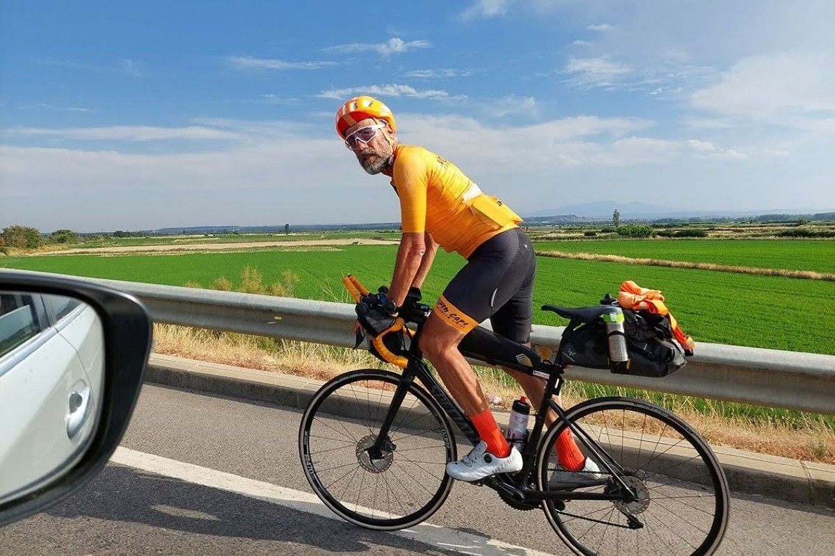 Jordi Badia durant la quarta etapa de la Volta Catalunya d'aquest any