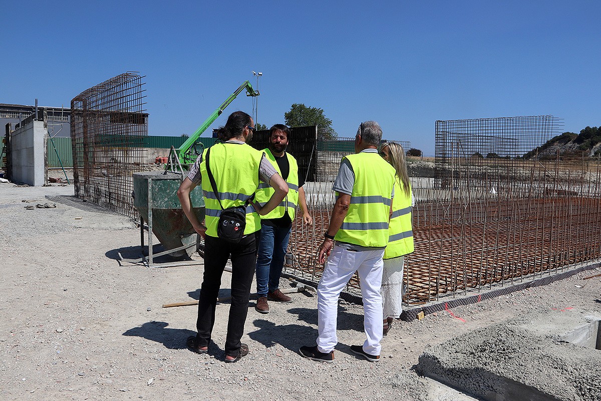 Visita a les obres de construcció de la nova planta de la Mancomunitat La Plana.