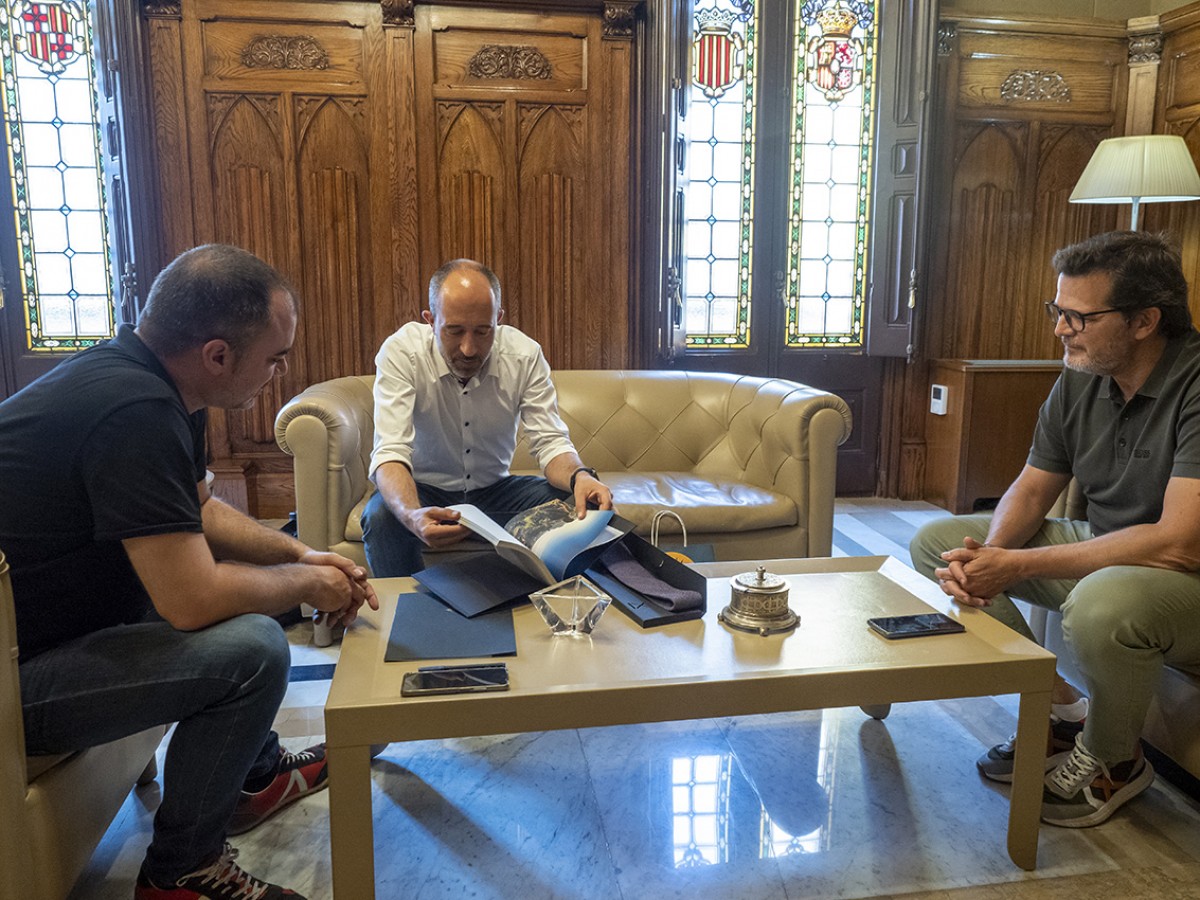 Reunió entre els alcaldes de Terrassa, Jordi Ballart, i Manresa, Marc Aloy. 