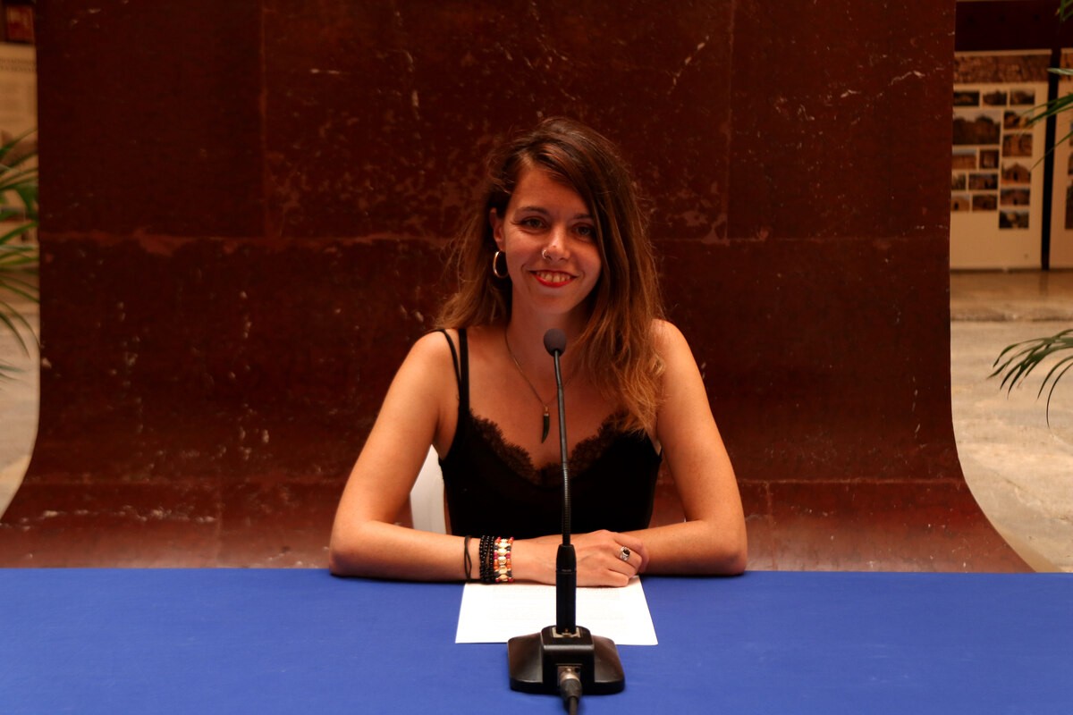 Carla Aguilar, exregidora d'En Comú Podem, en la seva declaració per anunciar que plega com a regidora de l'Ajuntament de Tarragona