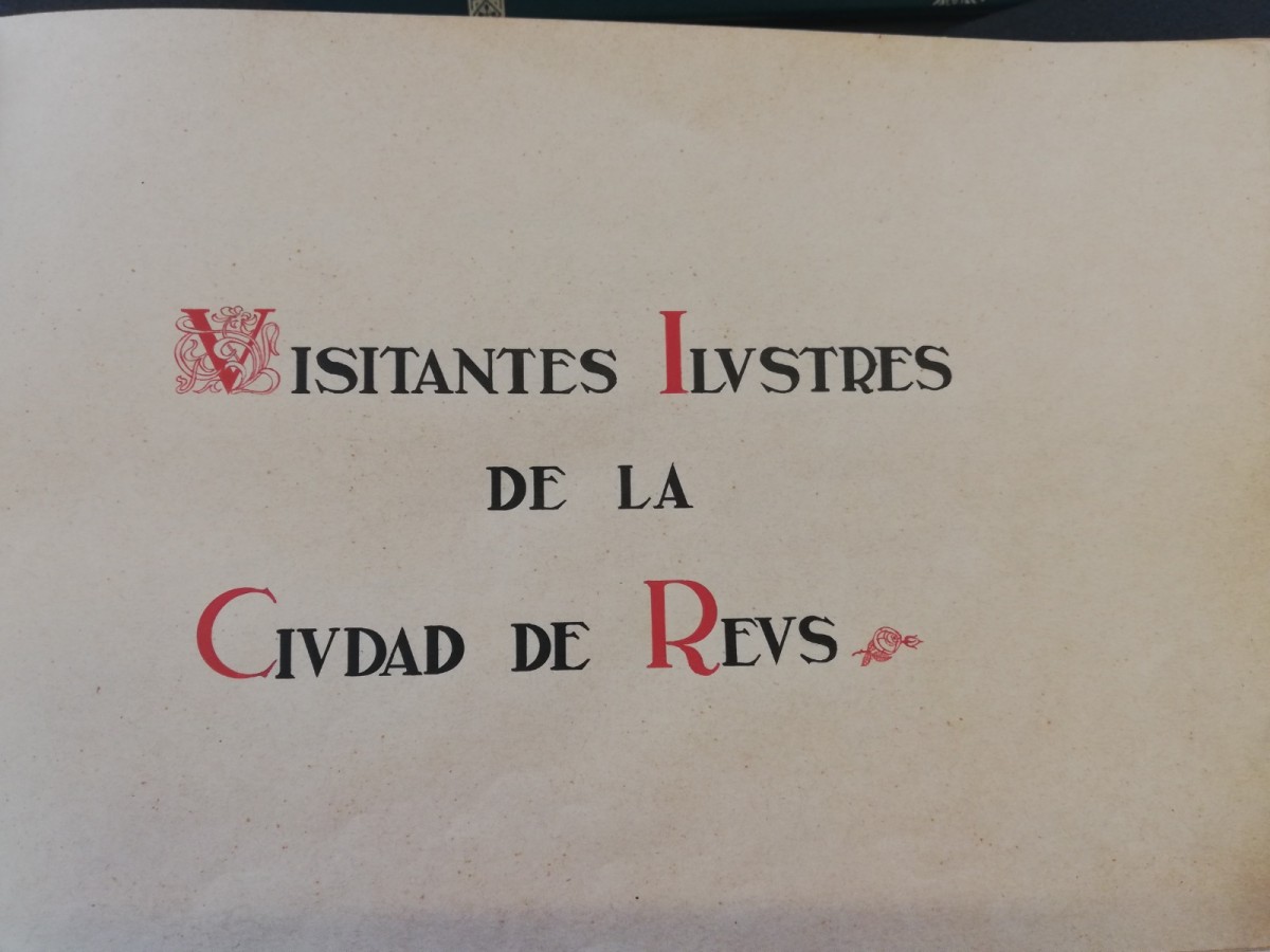 L'Arxiu Municipal de Reus digitalitza i restaura el Llibre de Visites del consistori