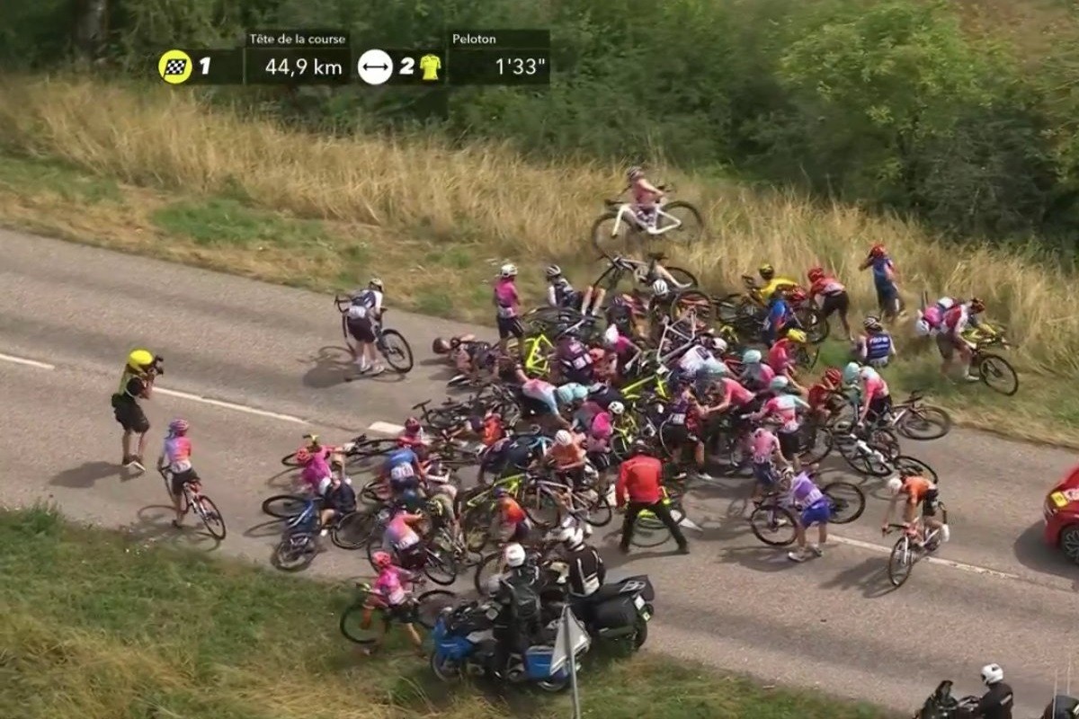 La caiguda massiva al Tour de França femení