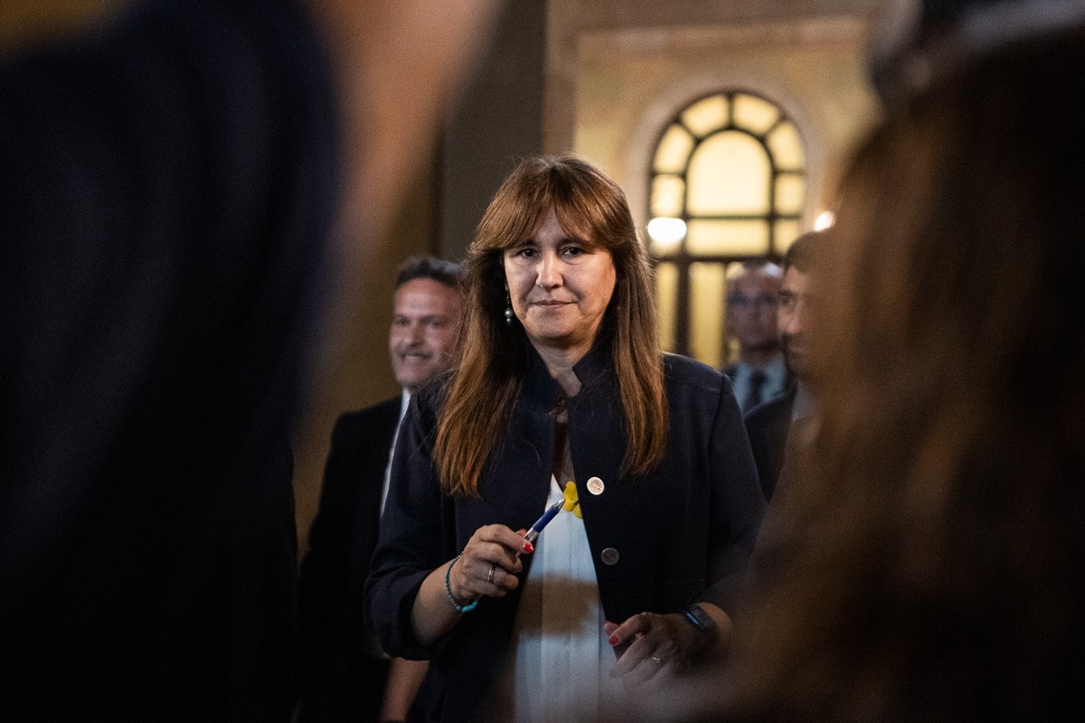 Laura Borràs, en una imatge al Parlament.