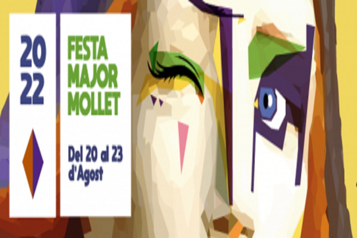 Detall del cartell de la Festa Major de Mollet.
