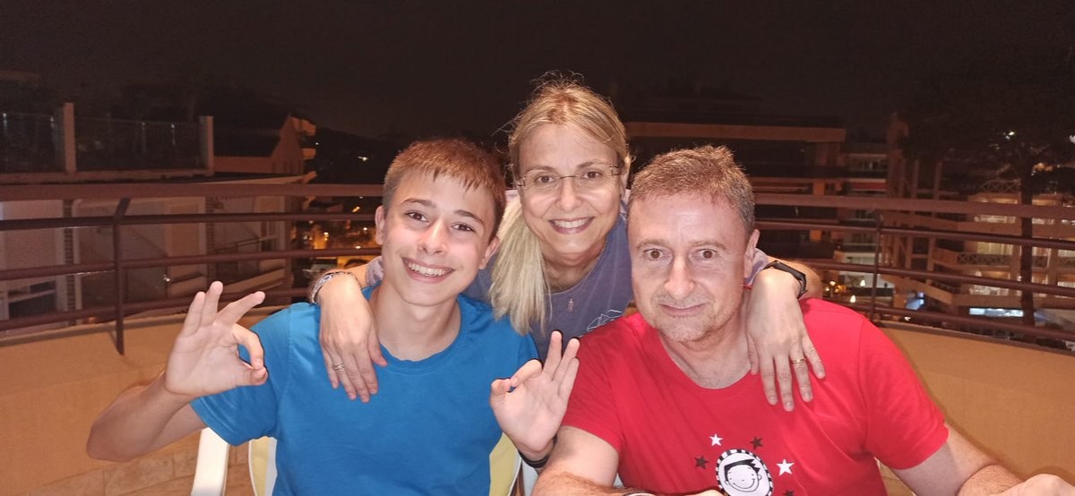 Dani Badia amb la família 