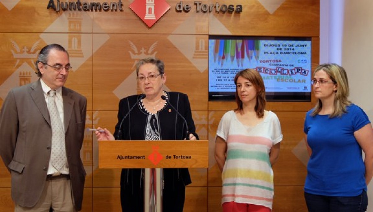 Anna Algueró durant la seua etapa de regidora d'ensenyament a l'Ajuntament de Tortosa 