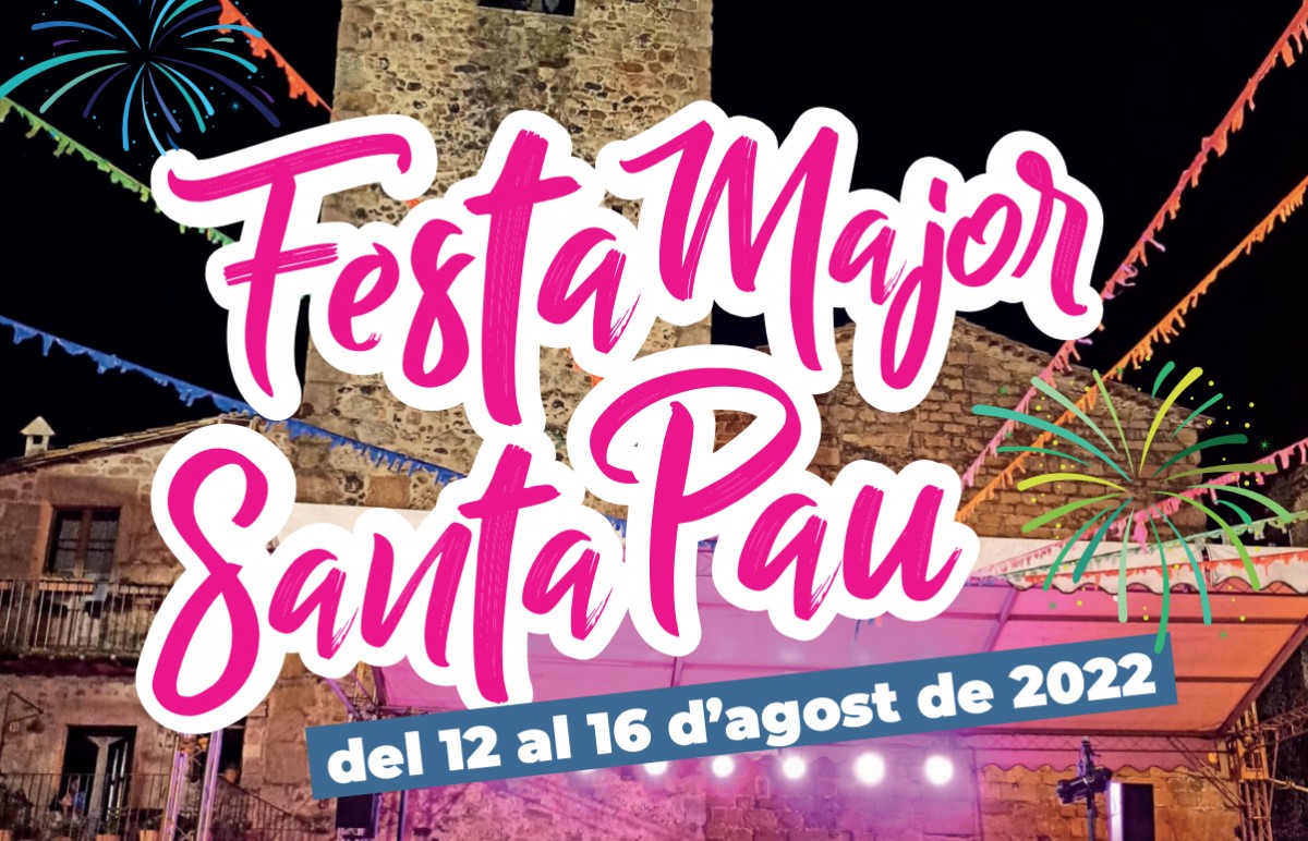 Imatge del cartell de la Festa Major de Santa Pau 2022