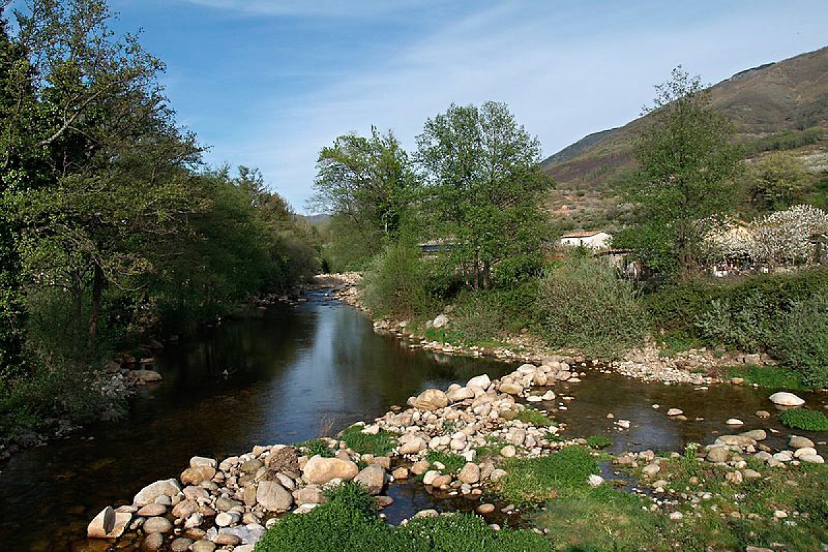 El riu Jerte, al seu pas per Galisteo
