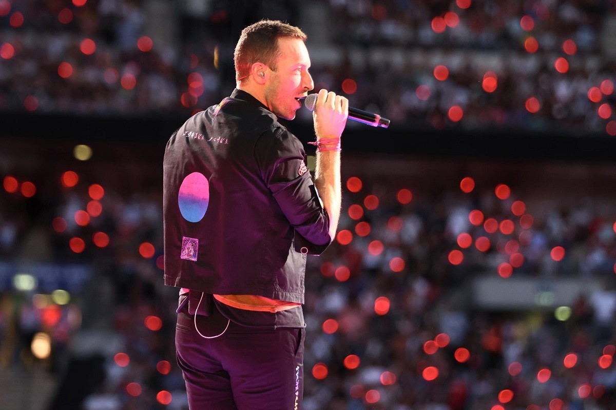 Chris Martin, cantant de Coldplay, durant un concert