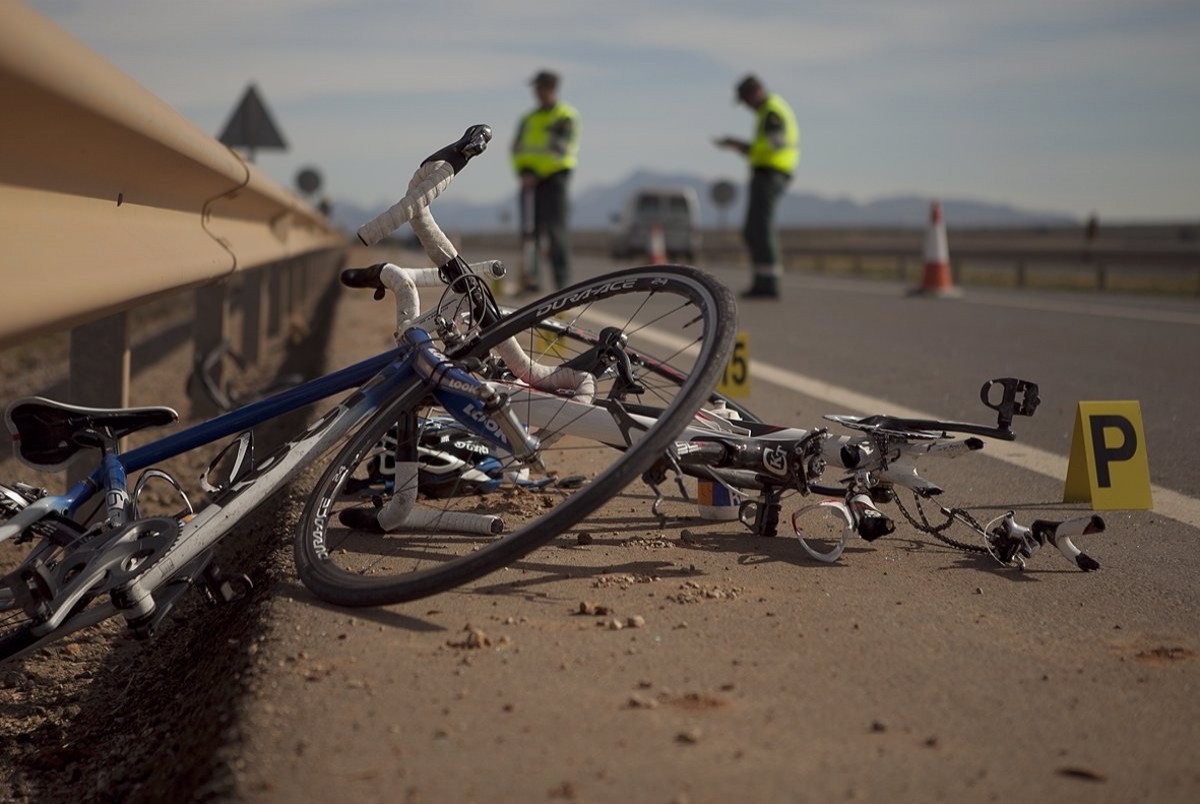 Imatge d'arxiu d'un accident mortal de ciclista