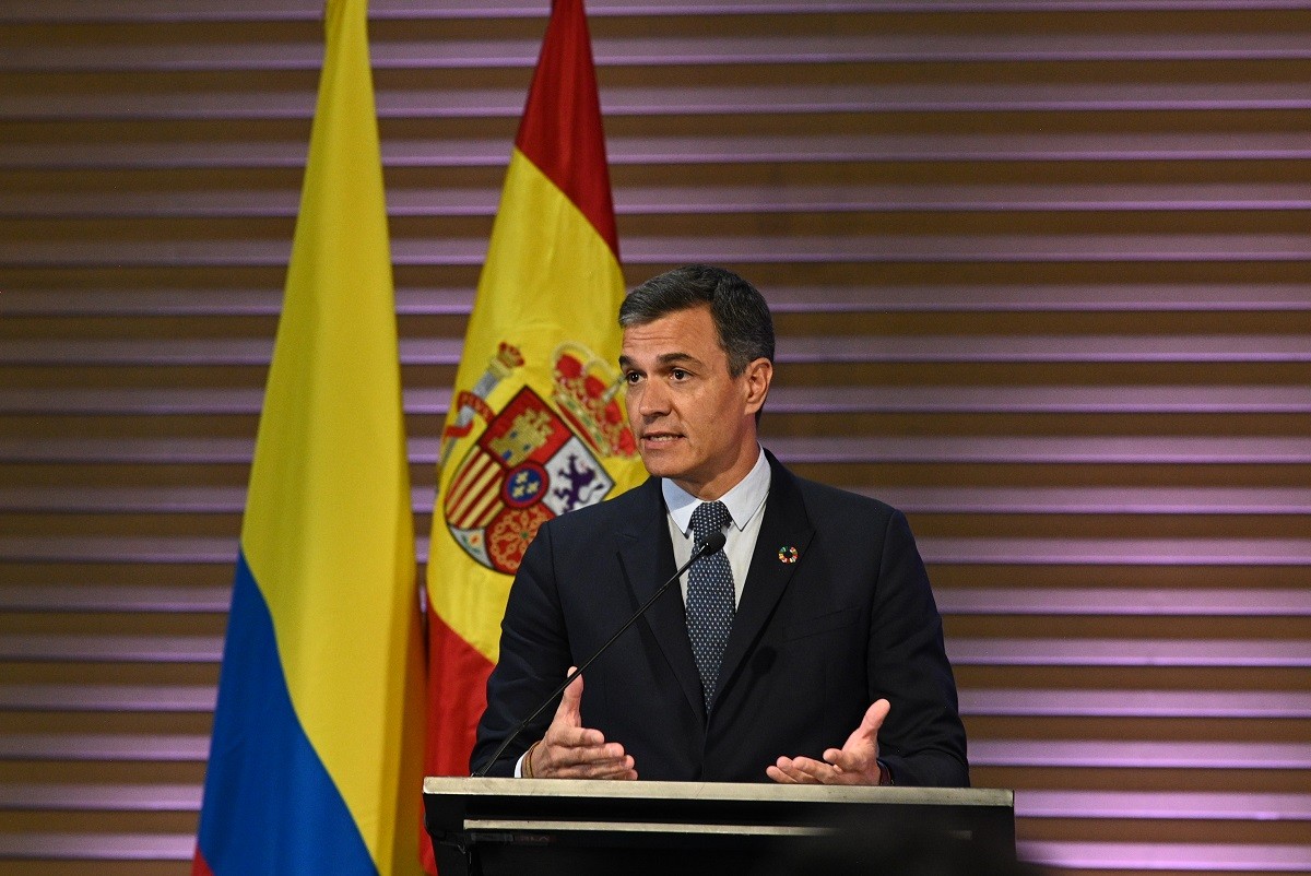 El president del govern espanyol, Pedro Sánchez, aquest dimecres a Colòmbia