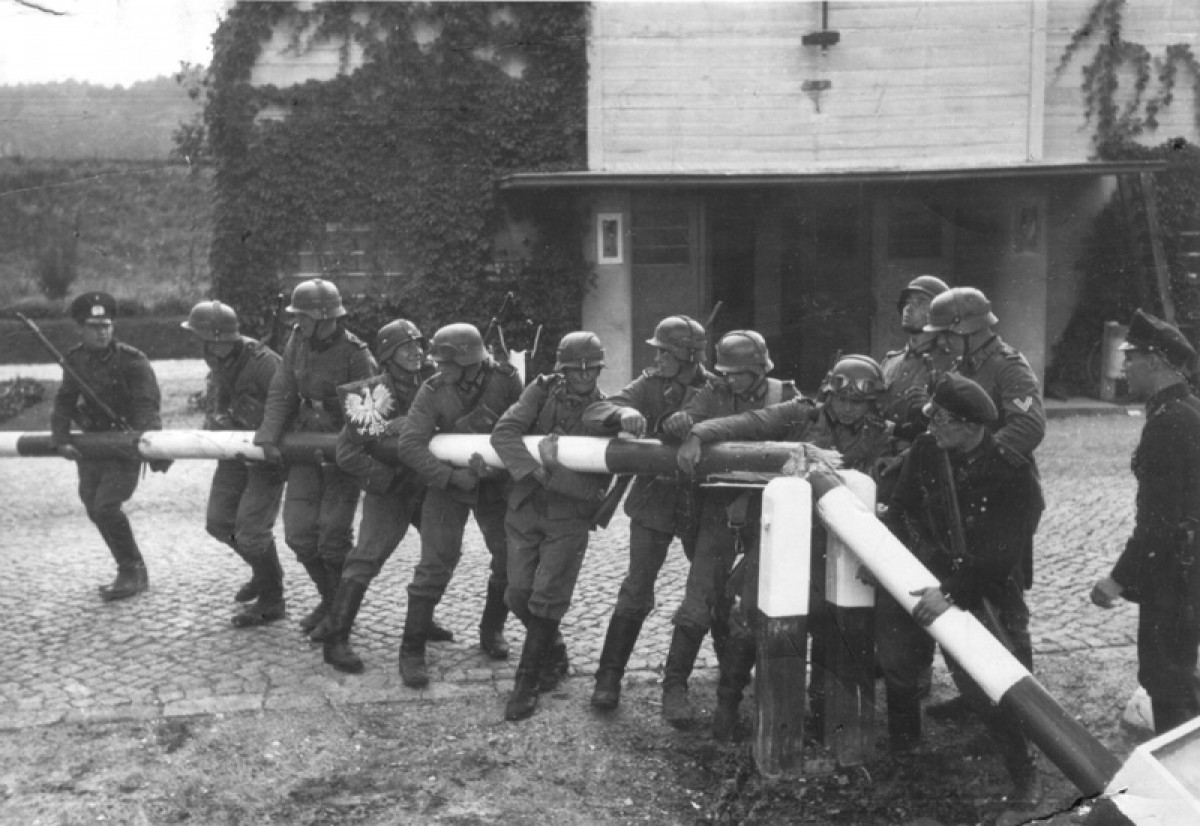 Soldats alemanys en un punt de la frontera polonesa el 1939