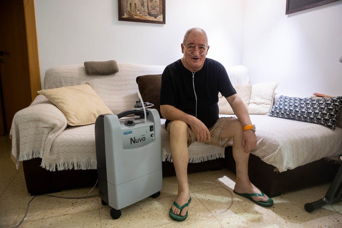 Salvador Mañosas, pacient electrodependent, a casa seva