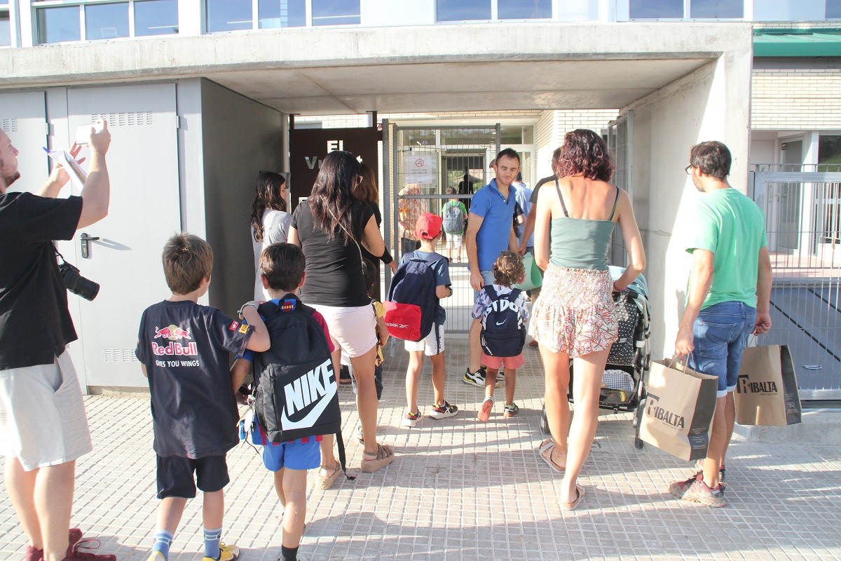 Primer dia de classe a l'escola Catalunya de Sabadell