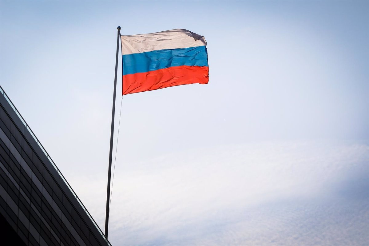 Una bandera russa, en una imatge d'arxiu