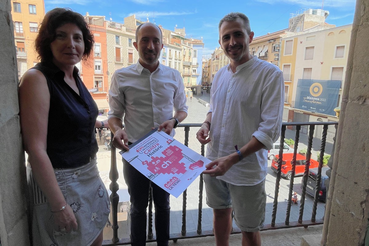 Montserrat Clotet, Marc Aloy i Josep Maria Fius presentant el procés participatiu