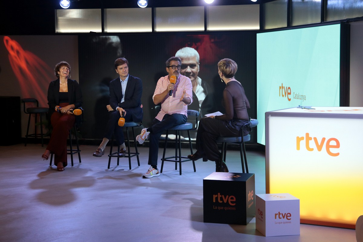 Sílvia Abril, Marc Giró i Andreu Buenafuente en la presentació de la nova temporada de RTVE Catalunya