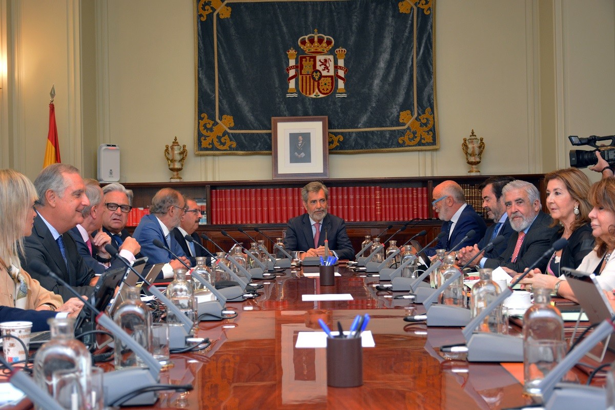 Carlos Lesmes ha presidit el ple extraordinari d'aquest dijous del CGPJ