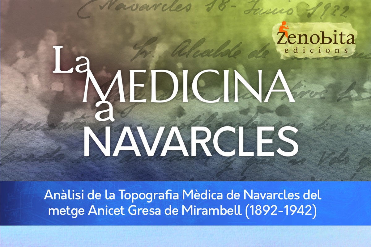 Vista parcial de la portada de «La medicina a Navarcles»