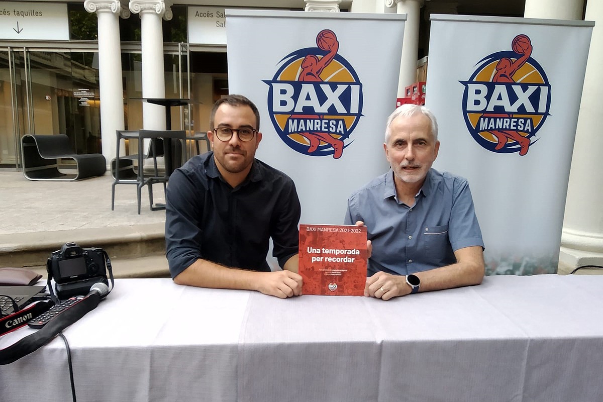 Damià Badia i Joaquim Alberch durant la presentació del llibre