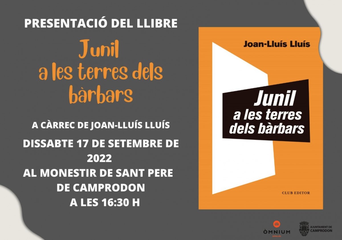 Imatge promocional de la presentació del llibres de Lluís Lluís