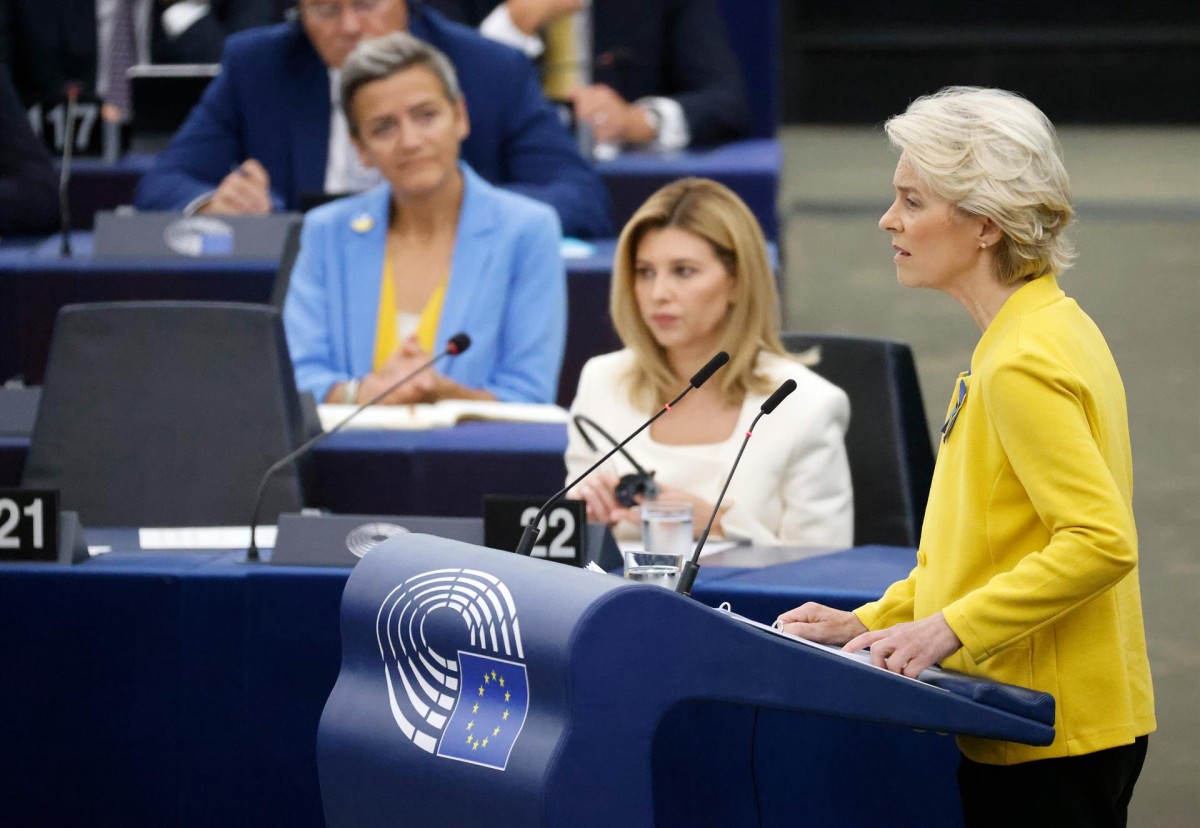 Ursula von der Leyen, aquest dimecres al Parlament Europeu.
