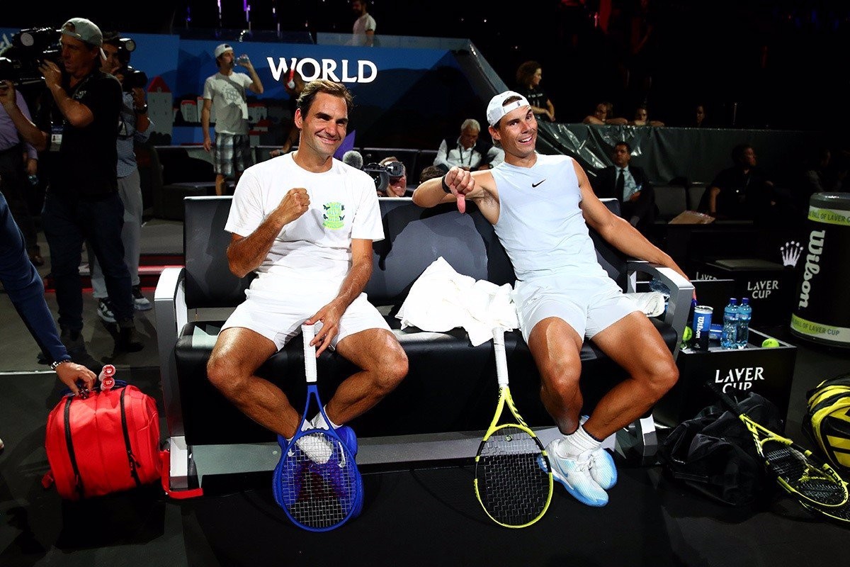 Roger Federer i Rafa Nadal, en una imatge d'arxiu