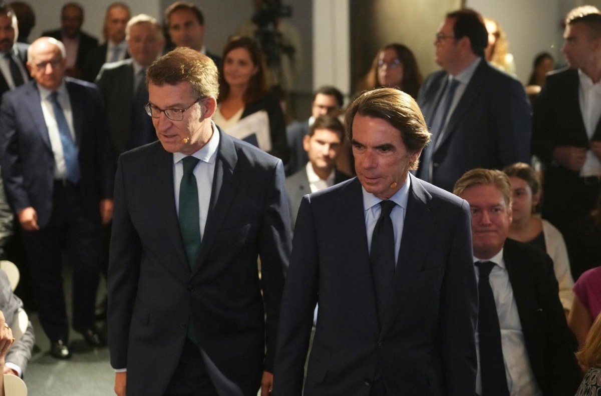 Feijóo i Aznar, aquest divendres a la FAES.