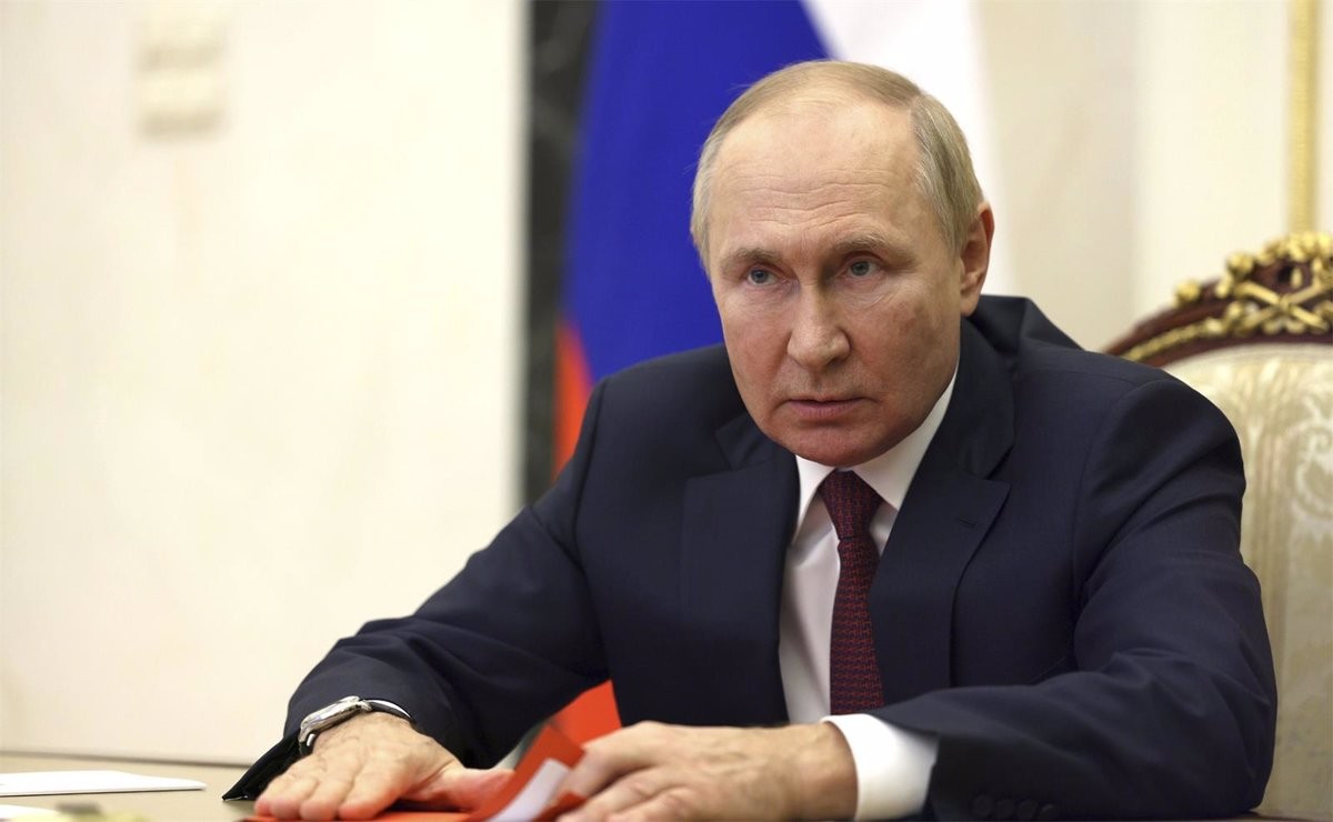 Vladímir Putin durant la firma de l'annexió dels territoris ucraïnesos