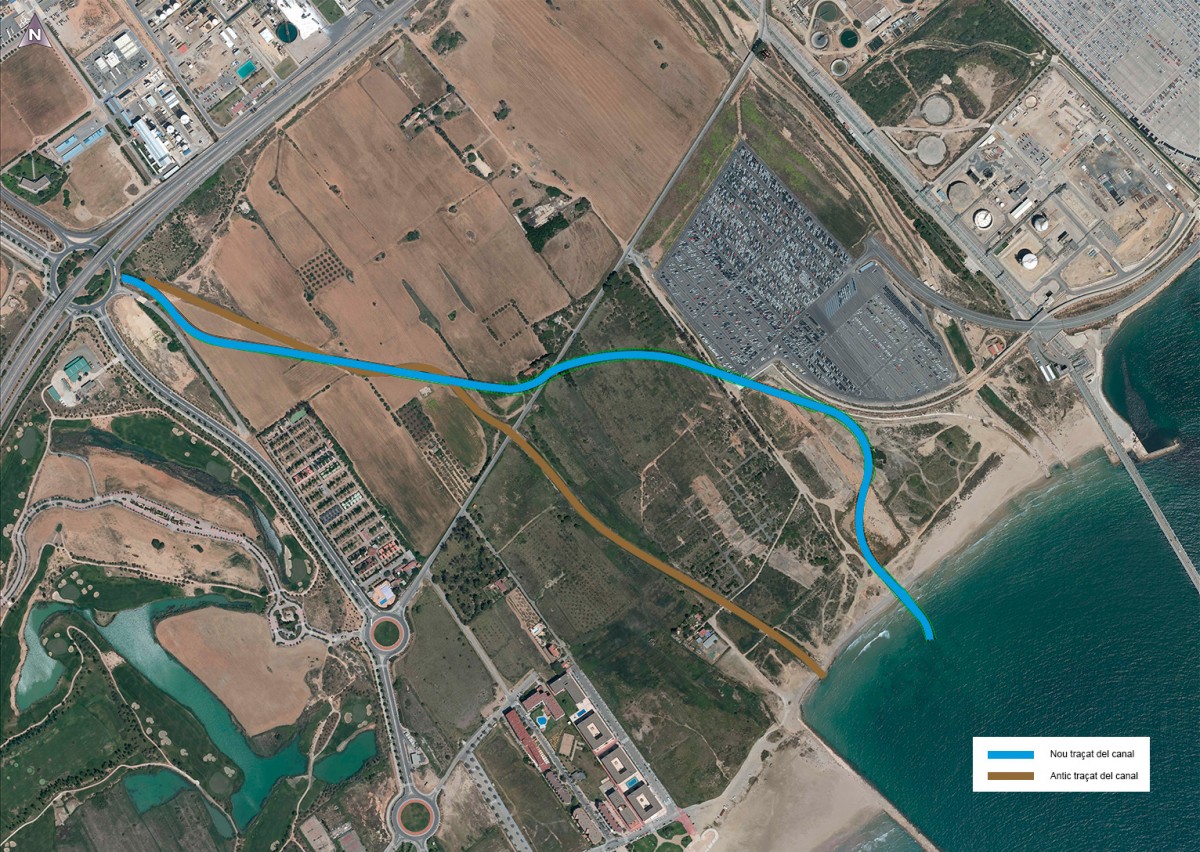 La canalització de la ZAL, al Port de Tarragona.