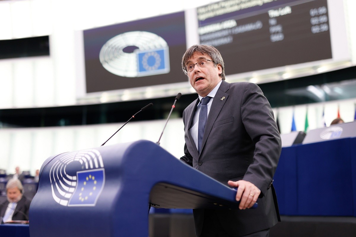 Carles Puigdemont, en una imatge d'arxiu al Parlament Europeu.