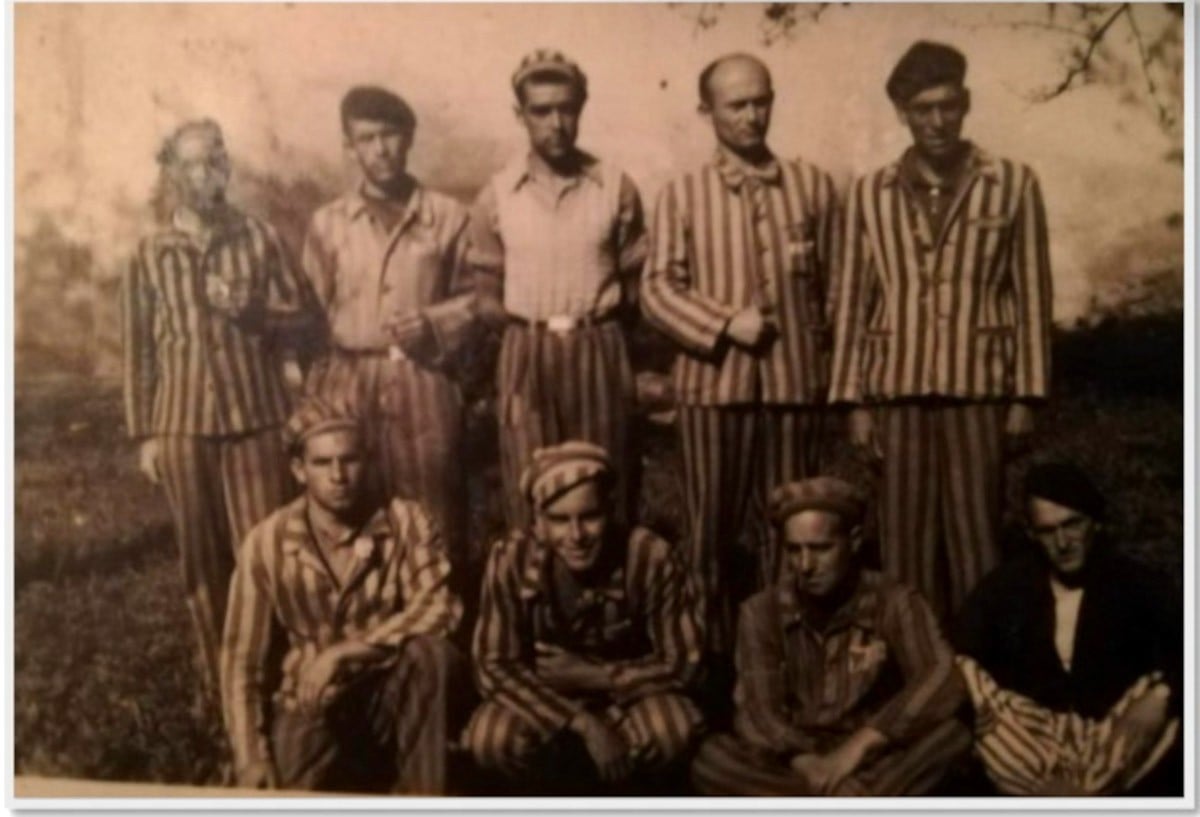 Tomàs Salaet, un dels benifalletencs deportats als camps nazis, segon a baix a l'esquerra  