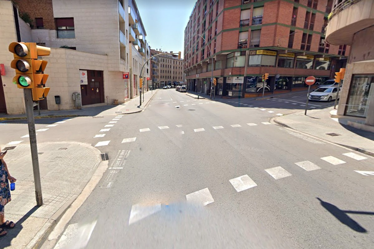 Punt del carrer Barcelona on va tenir lloc l'atropellament