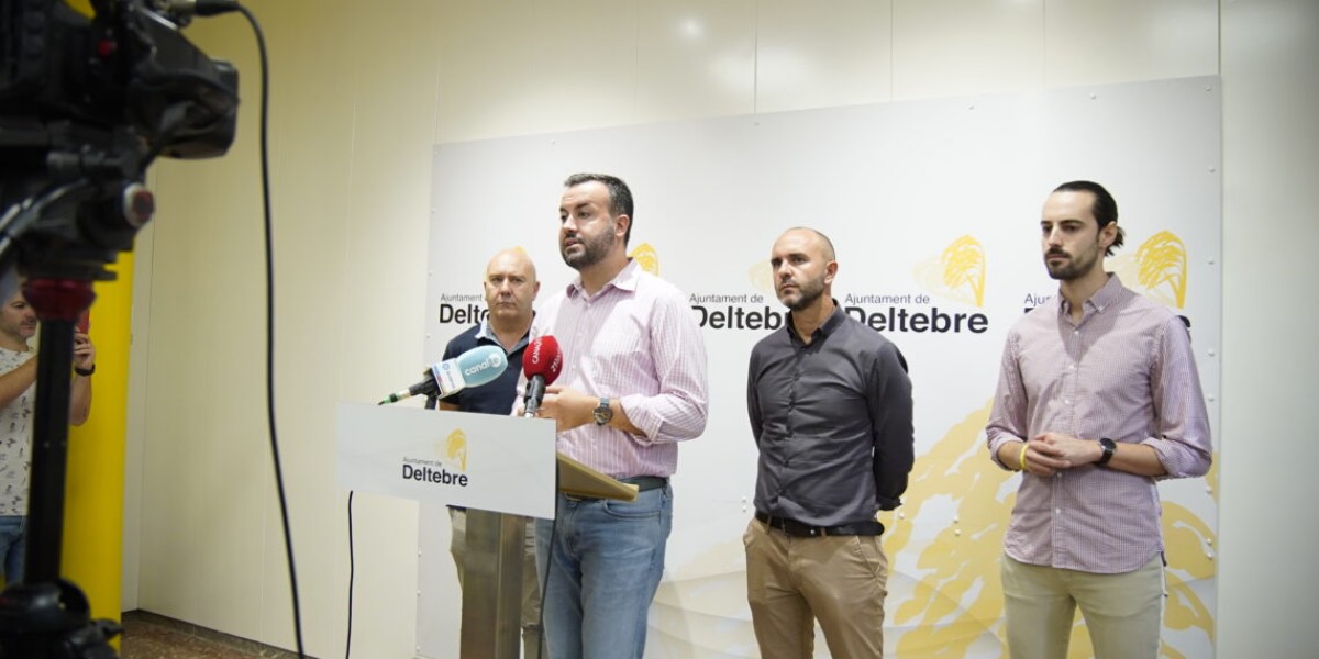 Roda de premsa de l'alcalde de Deltebre, Lluís Soler 