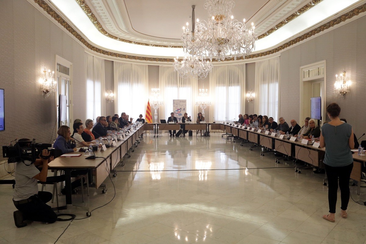 Presentació dels resultats del procés participatiu del Pacte Nacional per la Llengua, al Palau de Pedralbes