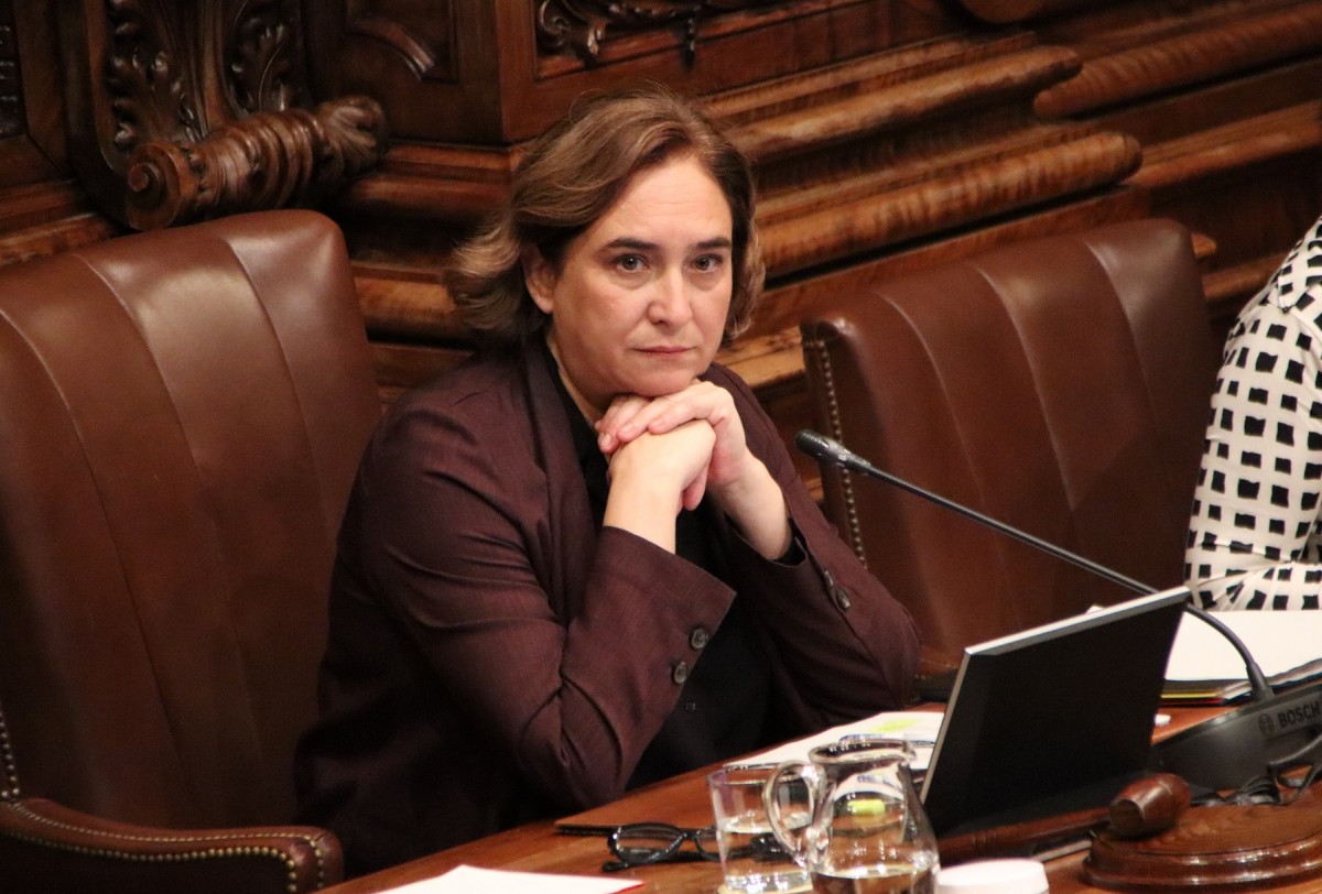 L'alcaldessa de Barcelona, Ada Colau, en el ple d'aquest divendres