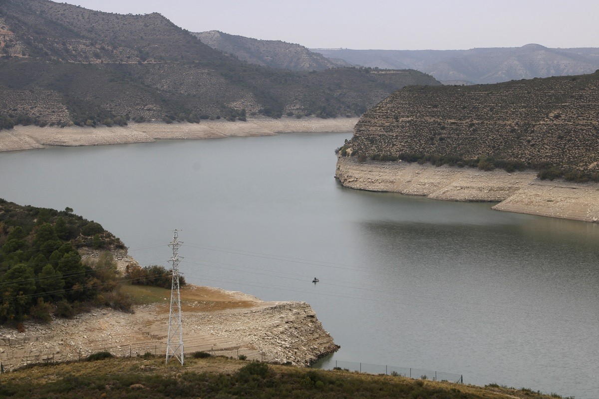El pantà de Mequinesa, amb reserves d'aigua molt baixes