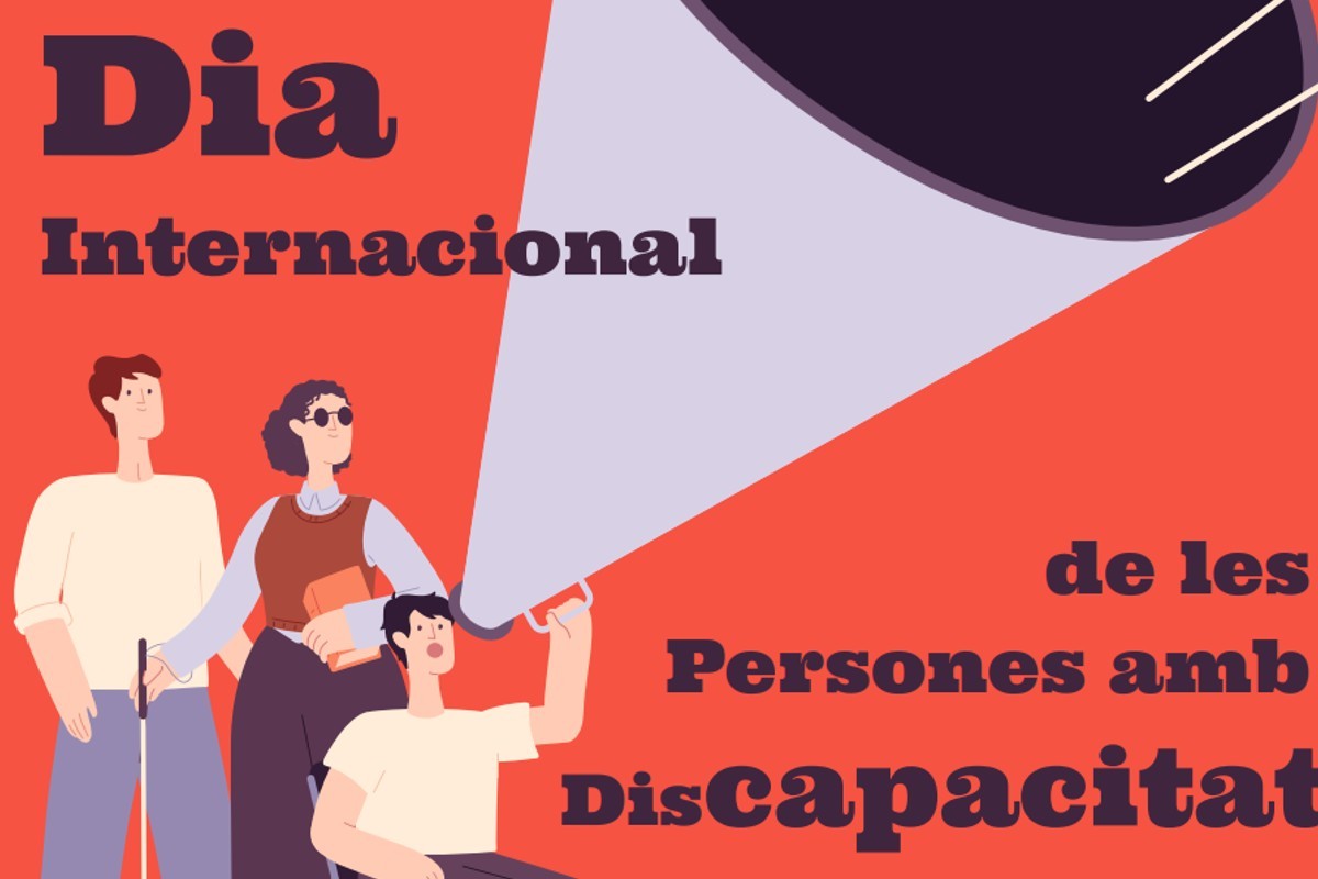 Detall del cartell del Dia Internacional de les Persones amb Discapacitat a Reus
