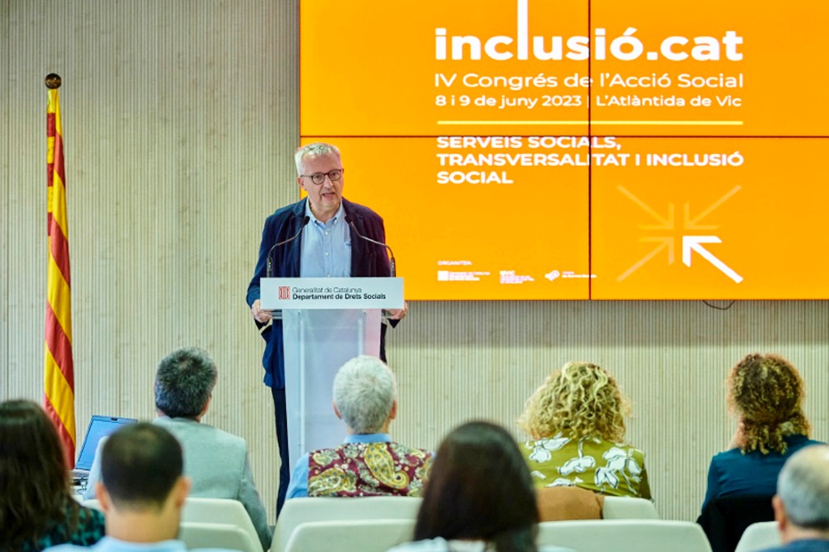 Josep Maria Forné durant la presentació del IV Congrés de l'Acció Social