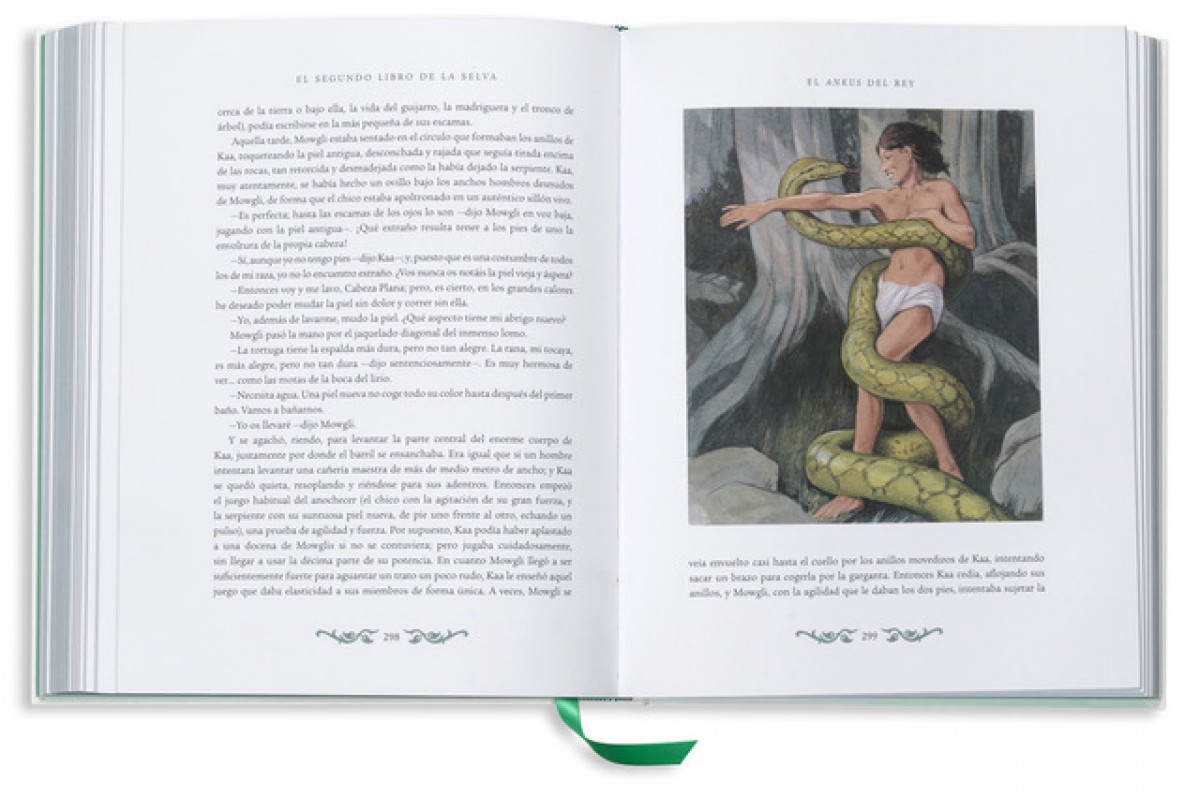 Text i il·lustració de l'edició d'Edelvives del \'Llibre de la selva\' 